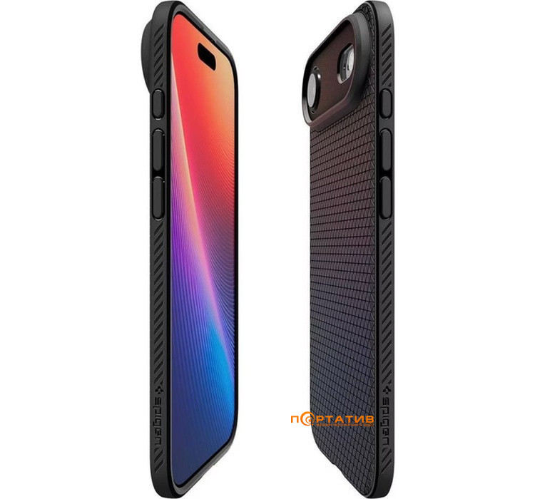 Чехол Spigen iPhone 17 Air, Liquid Air, Matte Black (ACS10302)