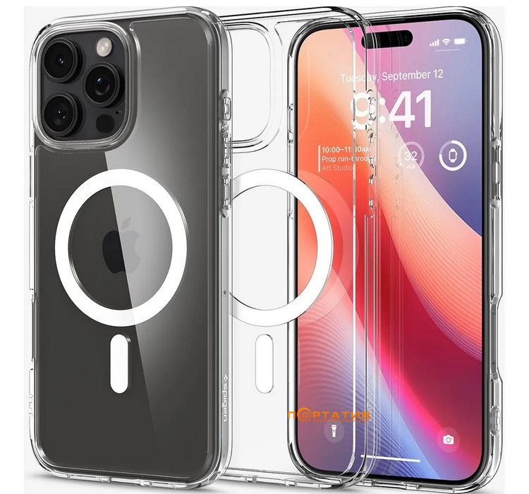 Чехол Spigen для Apple iPhone 16 Pro, Ultra Hybrid MagFit, White (ACS08129)