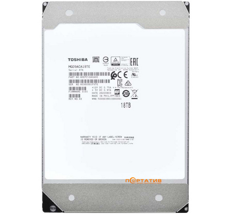 Жорсткий диск Toshiba MG09 18TB (MG09ACA18TE)