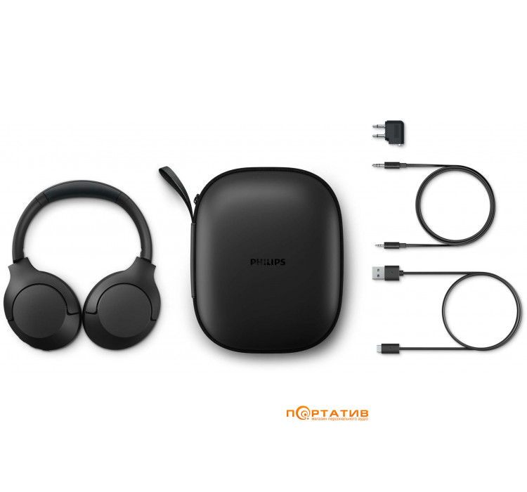 Наушники Philips TAH8506 Over-ear ANC Hi-Res Wireless Mic Black (TAH8506BK/00)