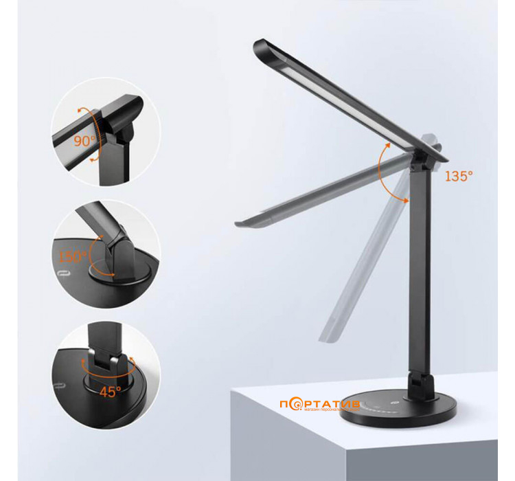 Лампа TaoTronics Dimmable LED Lamp, Desk Lamp with USB Charging Port, Touch Control (TT-DL13)