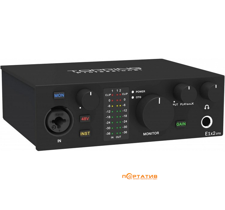 Аудіоінтерфейс Topping Professional E1x2 OTG Black