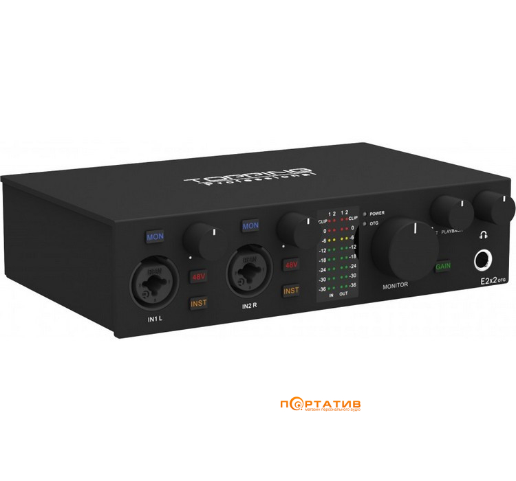 Аудіоінтерфейс Topping Professional E2x2 OTG Black