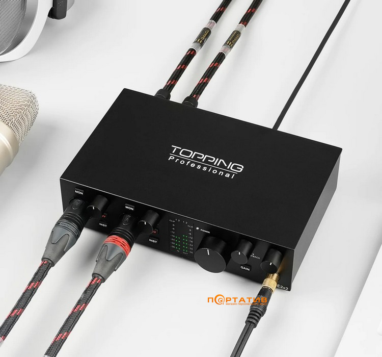 Аудіоінтерфейс Topping Professional E2x2 Black
