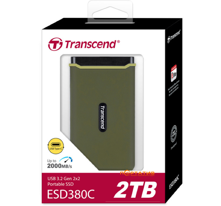 SSD накопитель Transcend ESD380C 2TB Military Green (TS2TESD380C)