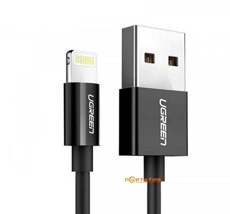 UGREEN US155 USB Lightning Cable 1m Black (80822)