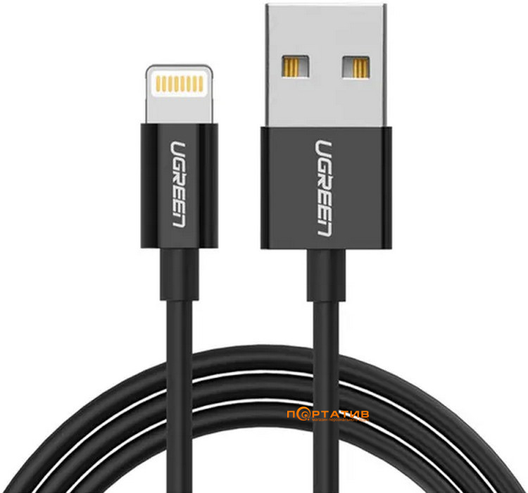 UGREEN US155 USB Lightning Cable 1m Black (80822)