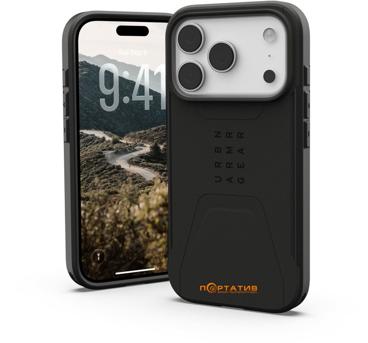 Чохол UAG iPhone 17 Pro, Civilian MagSafe, Black (114545114040)