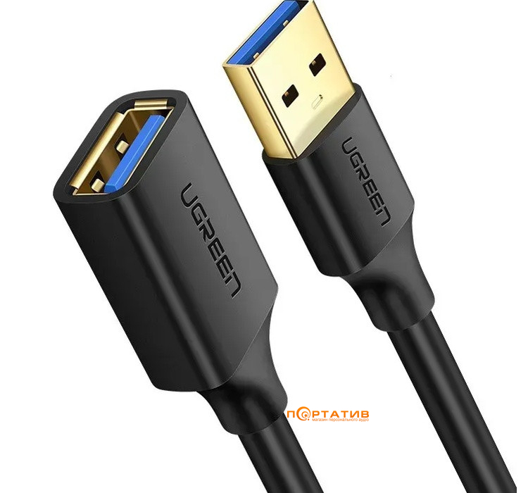 Кабель UGREEN US129 USB 3.0 Extension Male Cable 0,5m Black (30125)