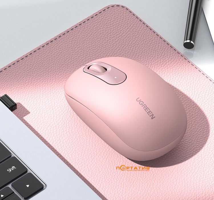 Мишка Ugreen Portable Wireless Mouse Pink MU105 (90686)