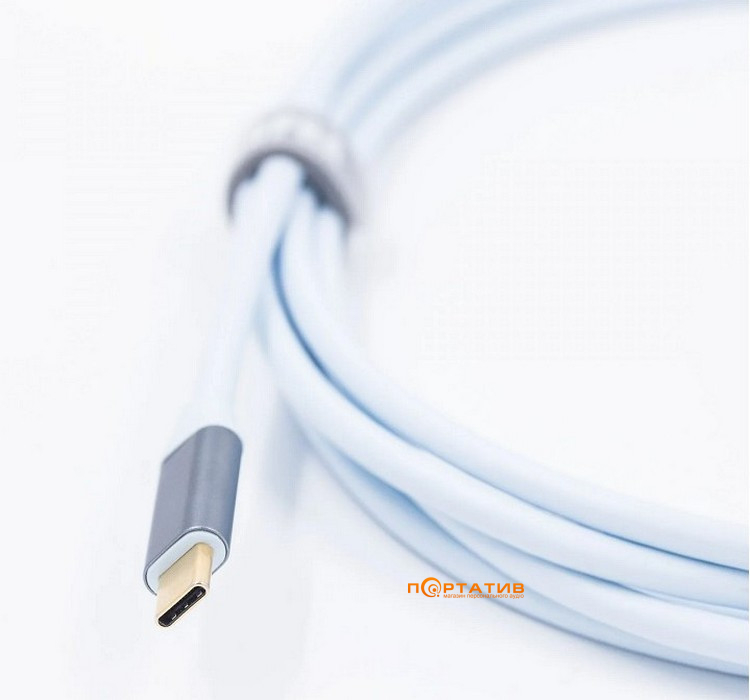 Кабель USB Supra USB3.2 C-C Blue 1m