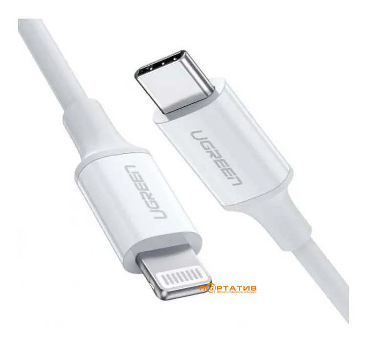 Кабель UGREEN US171 Type-C to Lightning Cable 2m White (60749)