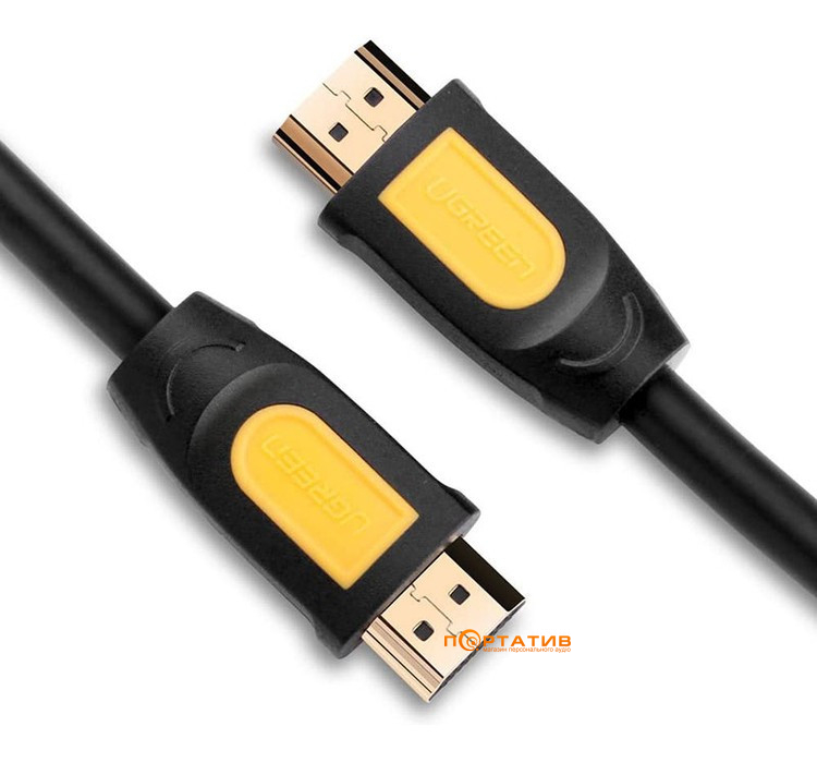 Кабель UGREEN HD101 HDMI Round Cable 2m Yellow/Black (10129)