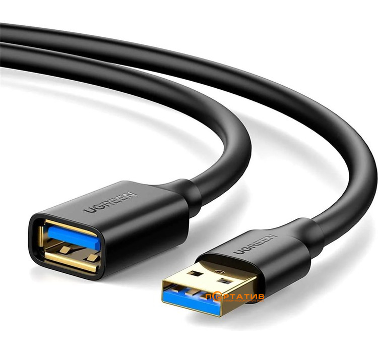 Кабель UGREEN US129 USB 3.0 Extension Male Cable 3m Black (30127)