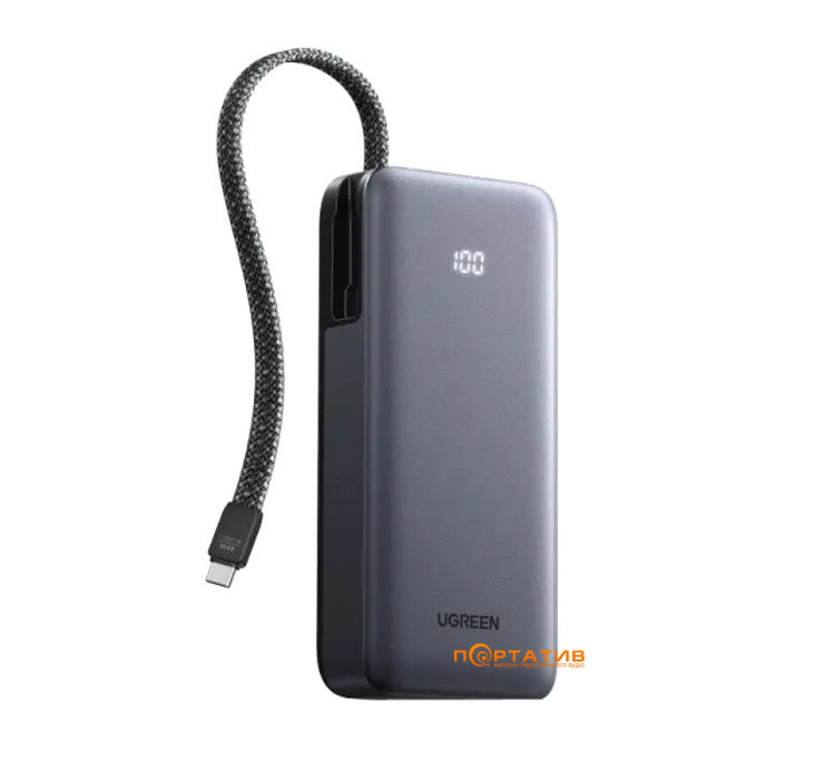 Зовнішній акумулятор Ugreen PB536 20000mAh 45W PD Grey (55988B)