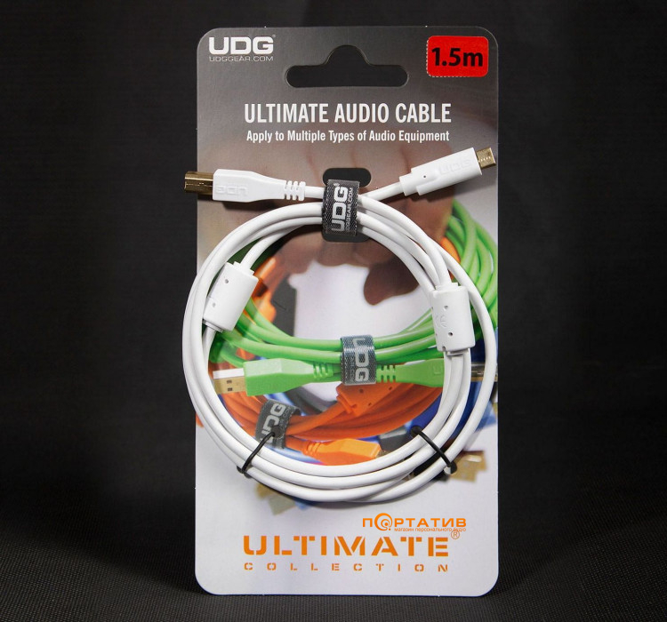 UDG Ultimate Audio Cable USB 2.0 C-B White Straight 1.5m