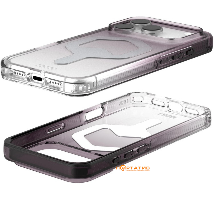 Чохол UAG iPhone 17 Pro, Plyo MagSafe, Black/Clear Ombre (11452911404G)
