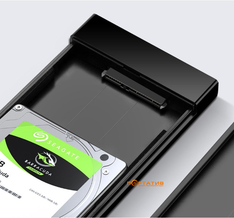 Зовнішня кишеня Ugreen US221 USB 3.0 to 2.5' SATA Hard Driver Enclosure Black (30848)
