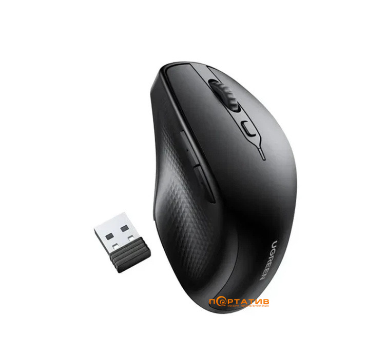 Мышь Ugreen Ergonomic Wireless Contoured Mouse Black MU101 (90395)