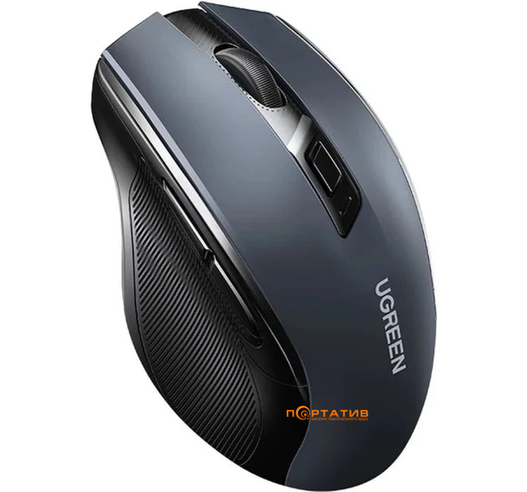 Мышь Ugreen Ergonomic Wireless Silent Dual-Mode Mouse Gray MU006 (15063)
