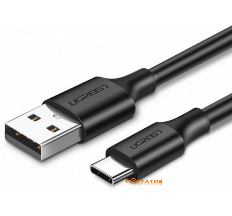 UGREEN US287 USB 2.0 to USB Type-C Cable Nickel Plating 3A 1.5 m Black (60117)
