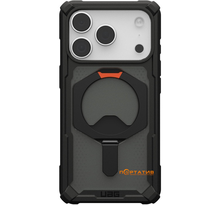Чохол UAG iPhone 17 Pro, Plasma XTE MagSafe, Black/Pop Orange (114527114097)