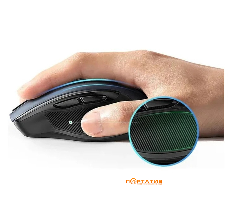 Мышь Ugreen Ergonomic Wireless Silent Dual-Mode Mouse Gray MU006 (15063)