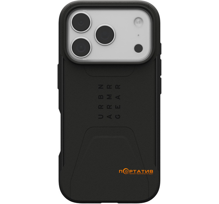 Чохол UAG iPhone 17 Pro, Civilian MagSafe, Black (114545114040)