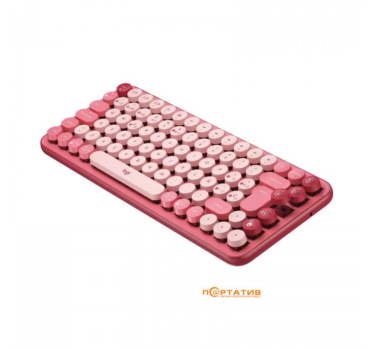 Logitech POP Keys Wireless Mechanical Keyboard Heartbreaker Rose UA (920-010737)
