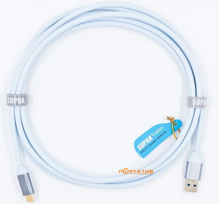 Кабель USB Supra USB3.2 A-C Blue 1m