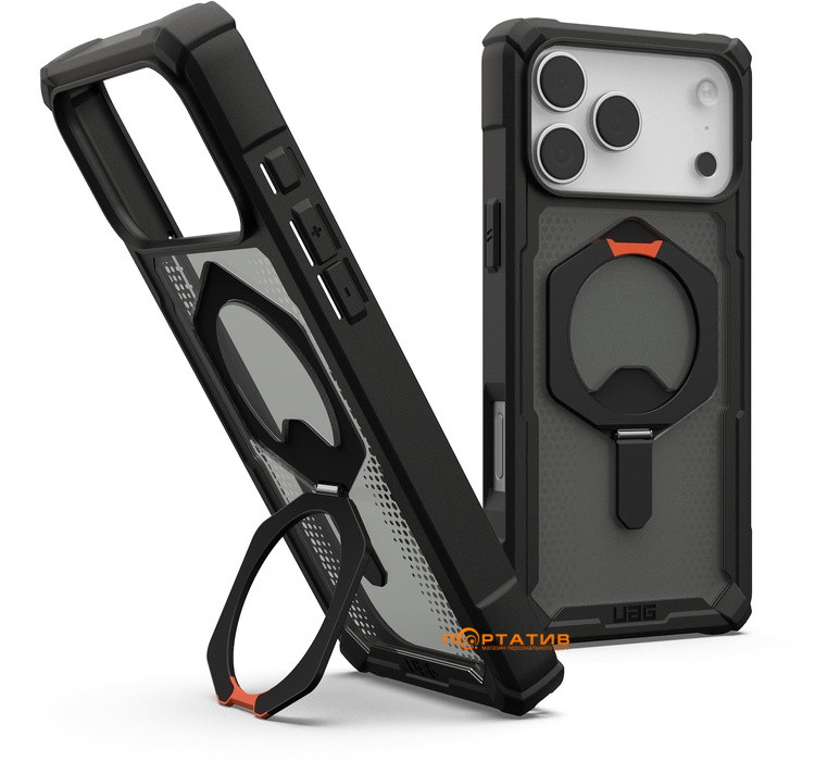 Чохол UAG iPhone 17 Pro Max, Plasma XTE MagSafe, Black/Pop Orange (114528114097)