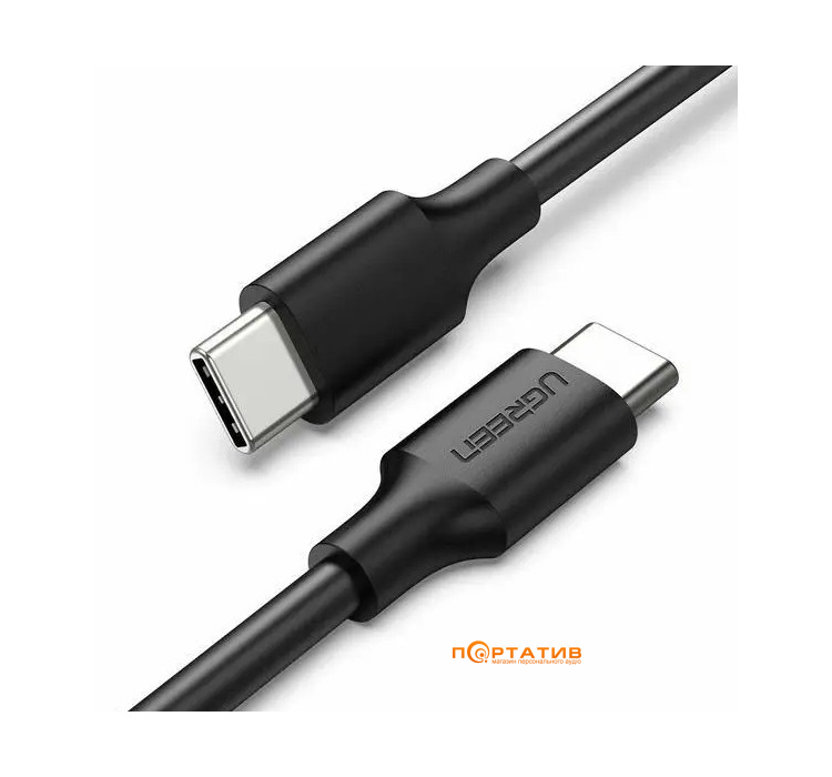 UGREEN US286 USB Type-C to USB Type-C 60W Cable Nickel Plating 3A 1m Black (50997)