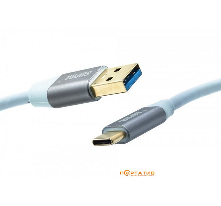 Кабель USB Supra USB3.2 A-C Blue 1m