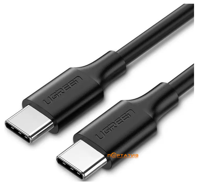 UGREEN US286 USB Type-C to USB Type-C 60W Cable Nickel Plating 3A 1m Black (50997)