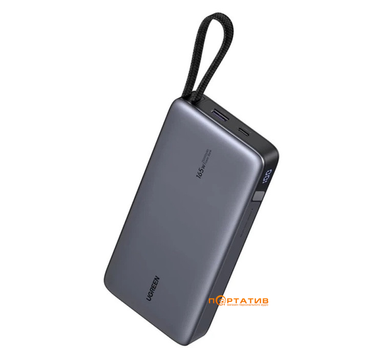 Зовнішній акумулятор Ugreen PB552 25000mAh 165W PD Gray (55995B)