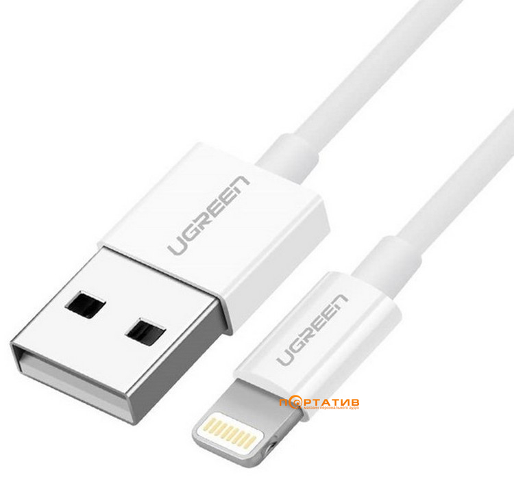 UGREEN US155 USB Lightning Cable 2m White (20730)