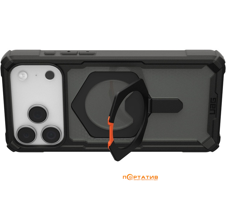 Чохол UAG iPhone 17 Pro Max, Plasma XTE MagSafe, Black/Pop Orange (114528114097)
