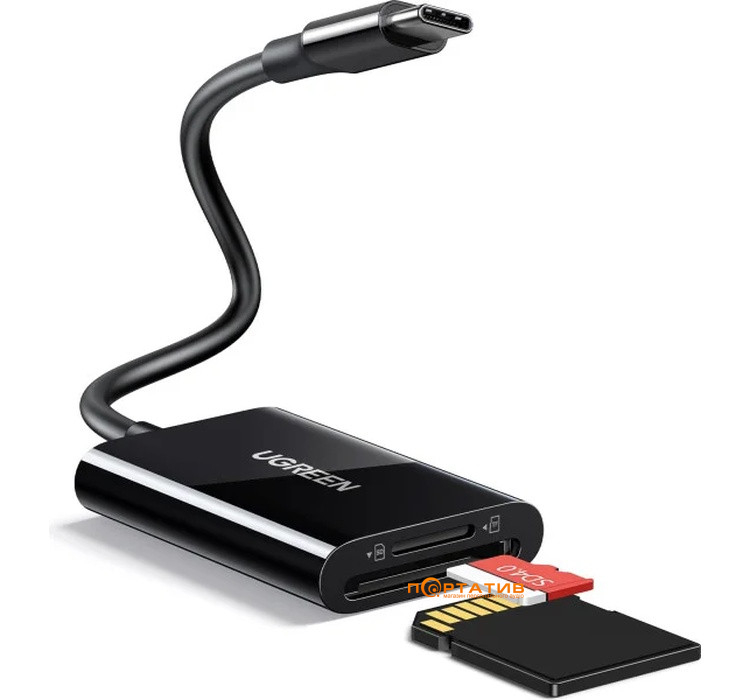 Кардридер Ugreen CM265 USB-C 3.1 Card Reader for TF/SD Black (35622)
