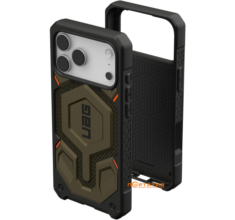 Чохол UAG iPhone 17 Pro Max, Monarch Pro MagSafe, Kevlar Element Green (11451411397B)