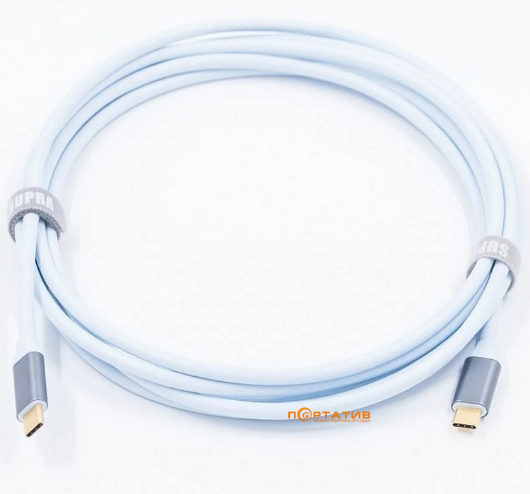 Кабель USB Supra USB3.2 C-C Blue 1m