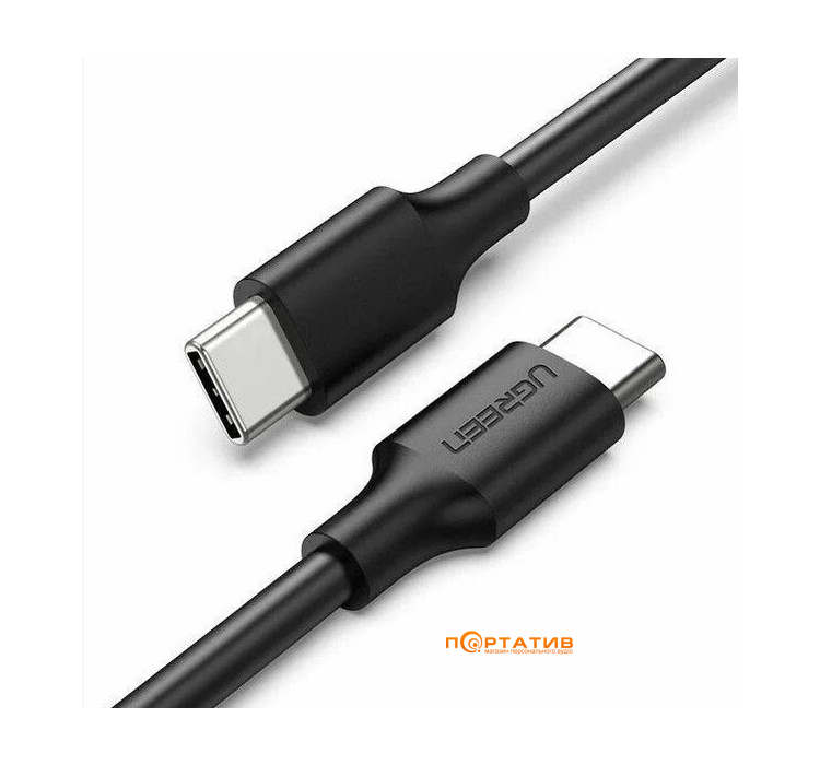 UGREEN US286 USB Type-C to USB Type-C 60W Cable Nickel Plating 3A 0,5m Black (50996)