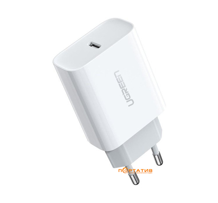 UGREEN Wall Charger CD137 Type-C 20W PD White