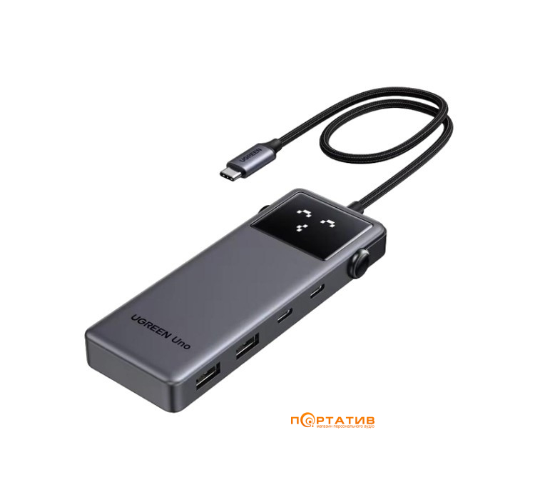 USB-хаб Ugreen CM888 USB-C to 2xUSB, 2xUSB-C, HDMI 4K60, PD100W Gray (35998)