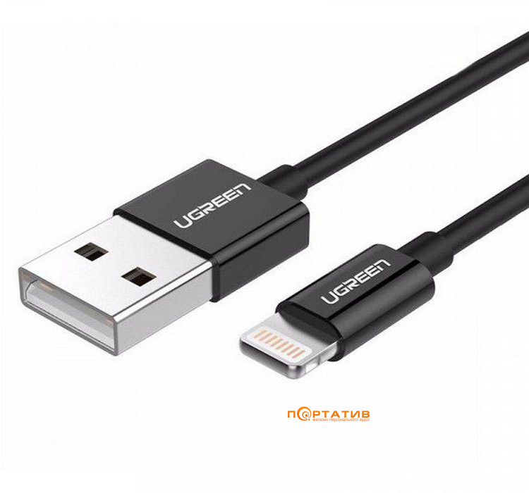 UGREEN US155 USB Lightning Cable 2m Black (80823)