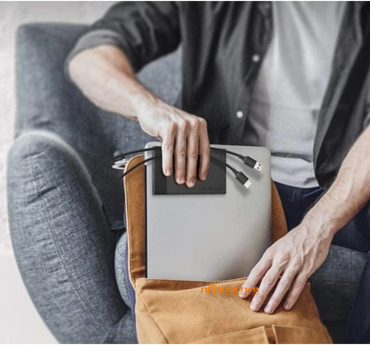 Зовнішня кишеня Ugreen US221 USB 3.0 to 2.5' SATA Hard Driver Enclosure Black (30848)