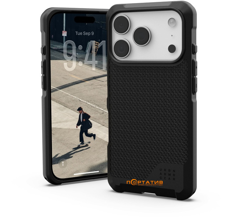 Чохол UAG iPhone 17 Pro, Metropolis LT MagSafe, Kevlar Black (114517113940)