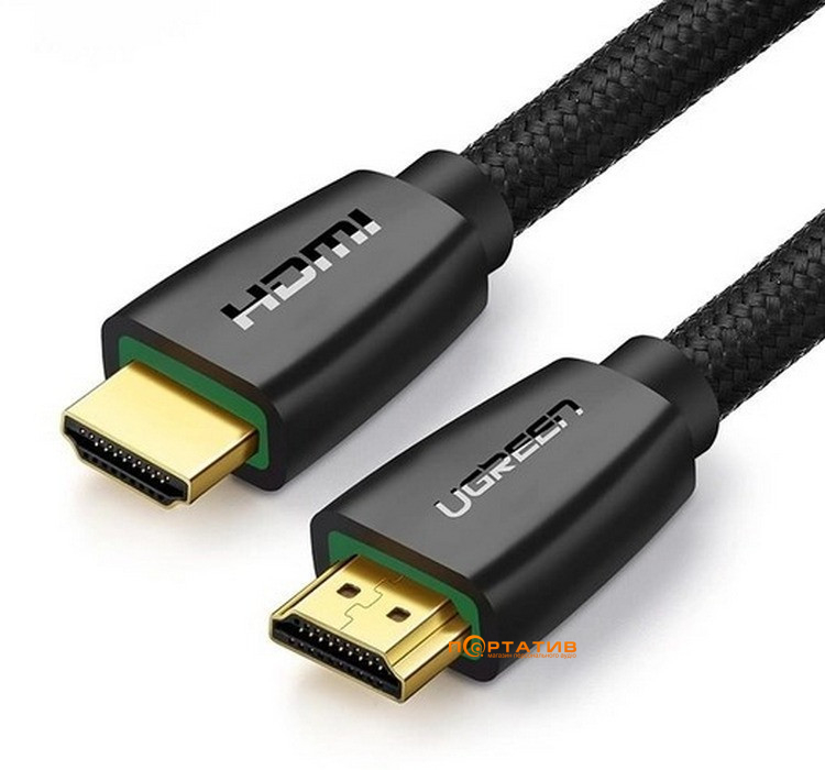 UGREEN HD118 HDMI 2.0 (AM/AM) High-End Cable Nylon Braid 2m Black (40410)