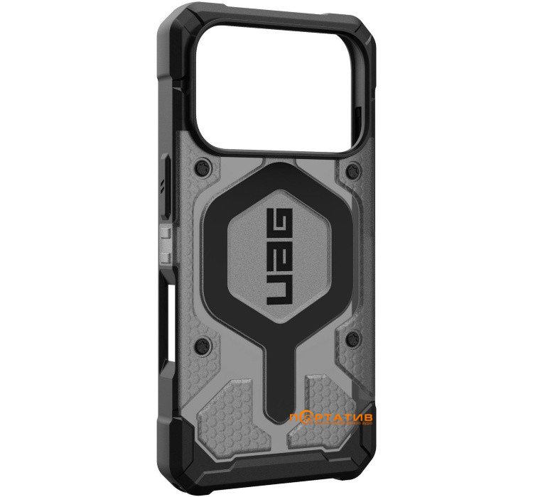 Чохол UAG iPhone 17 Pro, Pathfinder Clear MagSafe, Ash/Black (114551113140)