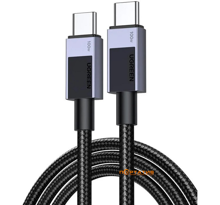 Кабель UGREEN L512 USB-C to USB-C 100W PD Cable 3m Black (45065)