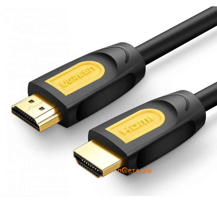 UGREEN HD101 HDMI Round Cable 1.5m Yellow/Black (10128)